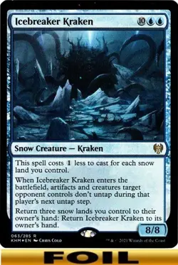 1x - Icebreaker Kraken - FOIL #63 - Kaldheim - NM MTG - Image 1
