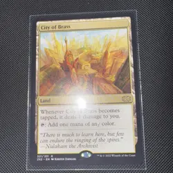 City of Brass MTG 321 Double Masters 2022 Magic Gathering Rare Land Mint TCG - Image 1