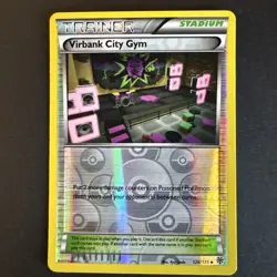 Pokemon Trainer Card Virbank City Gym Plasma Storm Reverse Holo 126/135 NM - Image 1