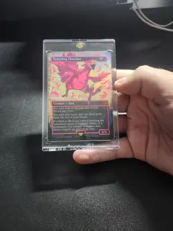 MTG Travelling Chocobo - Foil - Neon Pink Ink Borderless Final Fantasy - Image 1