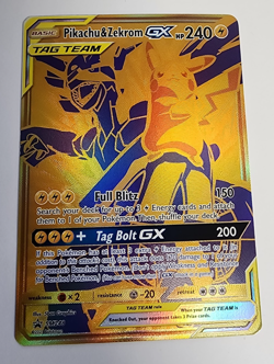 Pokemon TCG Pikachu & Zekrom GX SM248 Sm Holo Card in sleeve - Image 1