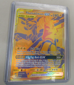 Pokemon TCG Pikachu & Zekrom GX SM248 Sm Holo Card in sleeve - Image 3
