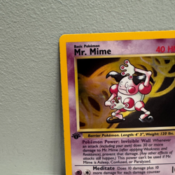 Mr. Mime 1st Edition NM Holo Rare 6/64 Jungle Set Pokemon Card WOTC 1999 - Image 3