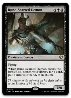 Rune-Scarred Demon #184 (NM) Commander Masters CMM Magic MTG - Image 1
