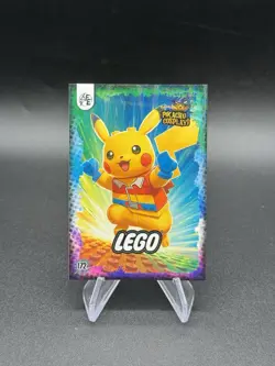 Lego Holo Pikachu Cosplay Set 2025 Pokemon Chase Card 172 - Image 1
