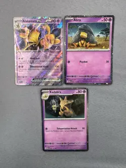 Abra Kadabra & Alakazam ex SVP 050 MINT 151 Promo 3 Card Set Pokemon MT - Image 1