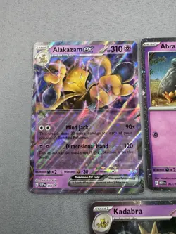 Abra Kadabra & Alakazam ex SVP 050 MINT 151 Promo 3 Card Set Pokemon MT - Image 2