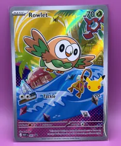 Pokemon Rowlet Promo 043 Holo First Partner Pack Series 1 Alola Starter NM - Image 1