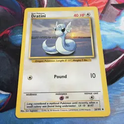 Dratini 26/102 Uncommon Base Set Pokemon LP - Image 1