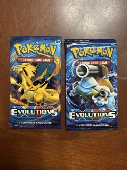 Pokemon TCG: XY- (2) EVOLUTIONS Booster Packs- NEW/FACTORY SEALED - Image 1