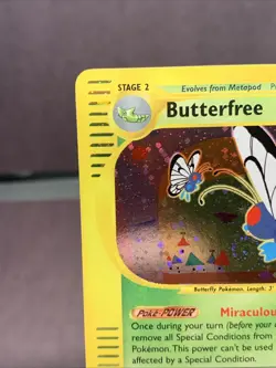 Pokemon TCG Butterfree 5/165 Expedition Base Set Holo Rare - WOTC VTG 2002 Swirl - Image 2