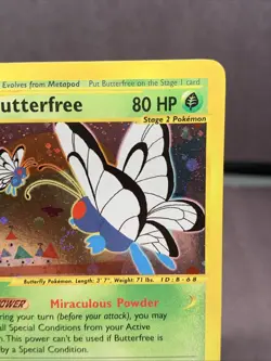 Pokemon TCG Butterfree 5/165 Expedition Base Set Holo Rare - WOTC VTG 2002 Swirl - Image 3
