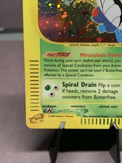 Pokemon TCG Butterfree 5/165 Expedition Base Set Holo Rare - WOTC VTG 2002 Swirl - Image 5