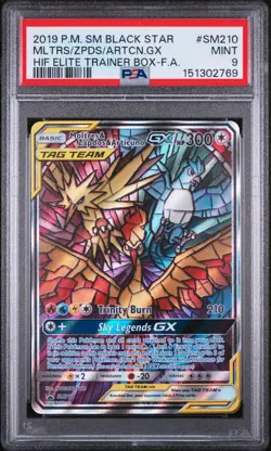 PSA 9 Pokemon Black Star Promo Moltres & Zapdos & Articuno GX #SM210 MINT! - Image 1