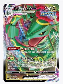 Pokemon TCG Rayquaza VMAX Holo Ultra Rare Card Crown Zenith 102/159 - Image 1