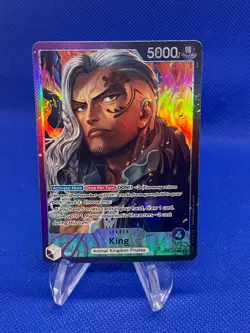 One Piece Two Legends King OP08-057 Parallel Alternate Alt Art Leader NM - Image 1