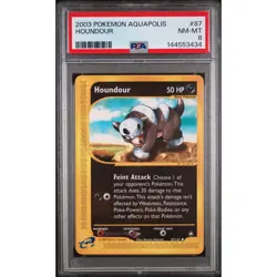 PSA 9 NM-MT Houndour 87/147 Pokemon Aquapolis 2003 Non Holo E-Reader Common Card - Image 1