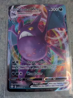 Pokemon Crobat VMAX Full Art Holo Ultra Rare Shining Fates 045/072 Card - Image 1