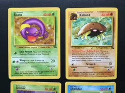 4x Old Pokemon Card Bundle - Vintage 1999 WOTC Fossil TCG Cards - Image 2