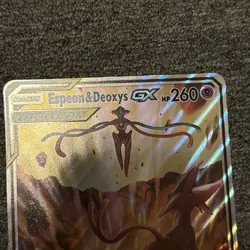 Pokemon TCG Jumbo Espeon & Deoxys GX SM240 Black Star Promo Card - Image 3