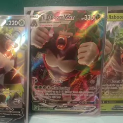 Pokemon VMAX & V Card Lot of 5 - Rillaboom V & V MAX 5 Cards FULL ART ALT. - Image 5