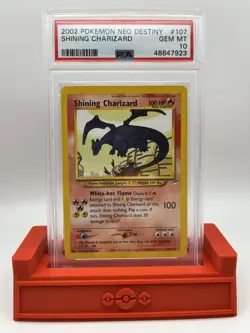 2002 Pokemon Shining Charizard Neo Destiny #107 PSA 10 - Image 3