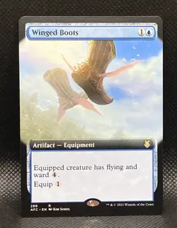 Winged Boots 289 Extended Art Commander: Adventures Forgotten Realms AFC MTG NM - Image 1