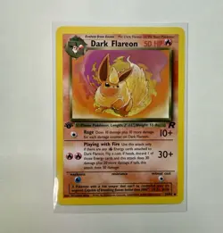 Pokemon TCG Dark Flareon 1st Edition Uncommon Card 35/82 - Image 1