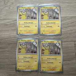 x4 Pikachu at the Museum (Sealed) Pokemon TCG Promo Oversized Card - UK - Image 1
