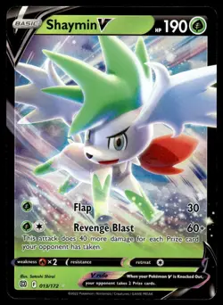 Pokemon TCG SWSH09: Brilliant Stars #013/172 Shaymin V NM - Image 1