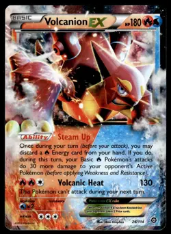 Pokemon TCG XY - Steam Siege #26/114 Volcanion EX Holo LP - Image 1