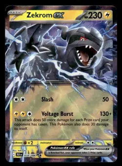Pokemon TCG SV: Black Bolt #034/086 Zekrom ex NM - Image 1