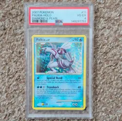 Pokemon TCG Palkia 11/130 Diamond & Pearl Holo Rare PSA 4 2007 - Image 1