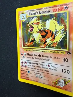 Pokemon Blaine's Arcanine 1/132 Gym Challenge Rare Holo Unlimited Wizards ENG - Image 4