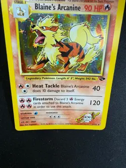 Pokemon Blaine's Arcanine 1/132 Gym Challenge Rare Holo Unlimited Wizards ENG - Image 5