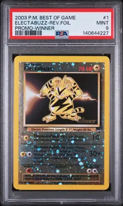 Electabuzz 1 Winner 2003 Pokemon Best of Game PSA 9 - Image 1