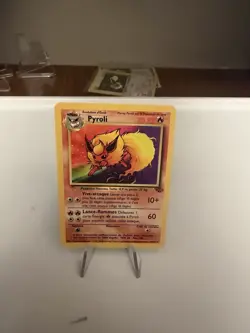 French Pyroli 19/64 Rare Non-Holo Jungle Set Flareon Pokemon LP - Image 1