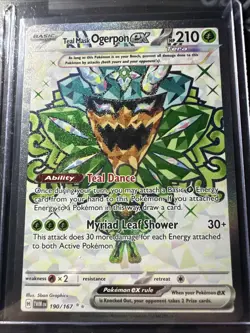 Teal Mask Ogerpon ex 190/167 Ultra Rare, Twilight Masquerade, Pokemon TCG, NM - Image 1