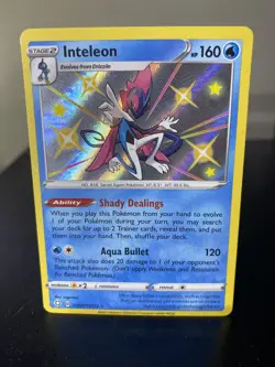 Inteleon SV027/SV122 Shiny Vault Shining Fates Holo Pokemon TCG Card NM/M - Image 1