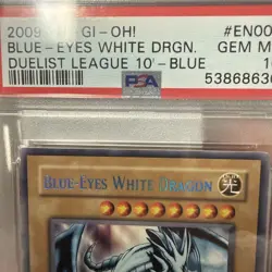 BLUE EYES WHITE DRAGON PSA 10 2009 YUGIOh Duelist League BLUE DL09-EN001 pop 7! - Image 4