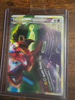 Pokemon Card Rayquaza & Deoxys Legend 90/90 Bottom Half HG Undaunted Full Art - Image 1