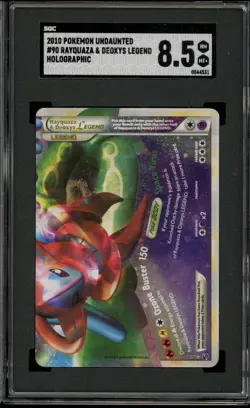 Pokemon Rayquaza & Deoxys Legend Bottom Undaunted Holo Rare #90 SGC 8.5 - Image 1
