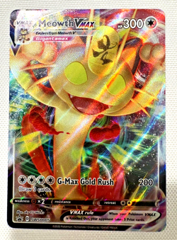Meowth VMAX SWSH005 – Black Star Promo Pokemon Card (Regular Size) - Image 1