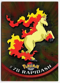 Pokemon Card Rapidash FOIL #78 Blue Logo Topps Holo Foil LP - Image 1