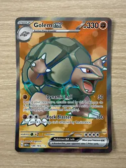 Pokemon TCG Scarlet & Violet Golem EX 189/165 Full Art Holo Card - NM / M - Image 1