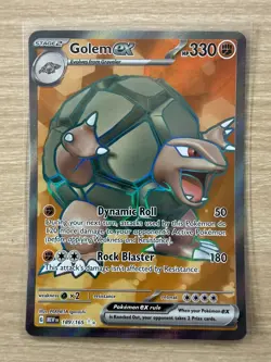 Pokemon TCG Scarlet & Violet Golem EX 189/165 Full Art Holo Card - NM / M - Image 3