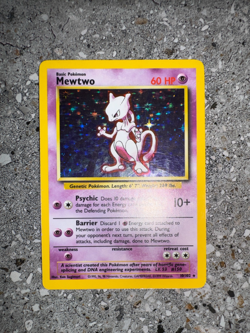Pokemon TCG Cards Mewtwo 10/102 Base Set Holo Rare EXC - Image 4