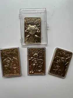 LOT OF 4 GOLD POKEMON CARDS VINTAGE 23 KT GOLD PLATED BURGER KING - Image 1