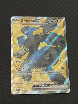 Pokemon TCG Zekrom ex Full Art 158/086 Black Bolt NM English - Image 1
