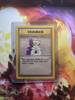 Pokemon Card TCG Imposter Professor Oak 73/102 Base Set Non-Holo Trainer WOTC - Image 1